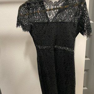 Lulu Remarkable Black Lace Dress